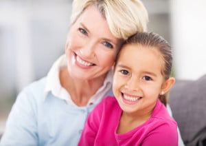 Grandparent and child, representing sealants