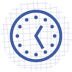Wake hours clock graphic